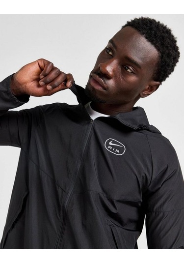 M Nsw Sw Air Run Jkt Siyah Erkek Koşu Ceketi Siyah