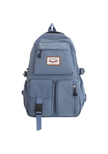 Harajuku Tarzı Kore Modası Okul Sırt Çantası - Ortaokul Ve Lise Öğrencileri İçin Şık Ve Trend Kampüs Çantası, Genç Kızlar İçin Modaya Uygun Sırt Çantası MAvi