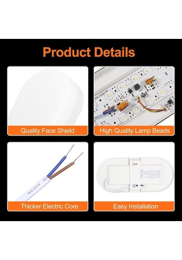 Besthome1 8w 6500k Akıllı Ses Işık Kontrollü Duvar Lambası, Nem Suya Dayanıklı Koridor Merdiven Otomatik Tetiklemeli Diğer