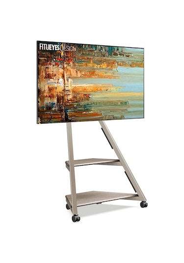 Fitueyes Tekerlekli Mobil Tv Sehpası, 32-65 Inç Tv Için, Ahşap Raflı Modern Tv Arabası, Eiffel Serisi Çok Renkli Fitueyes Tekerlekli Mobil Tv Sehpası, 32-65 Inç Tv Için, Ahşap Raflı Modern Tv Arabası, Eiffel Serisi Çok Renkli