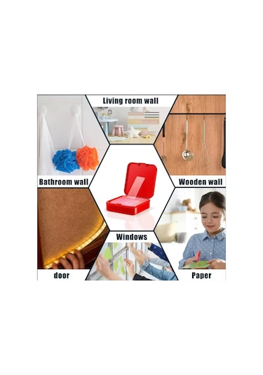 1.4 Cm - 4.5 Cm 60 Adet Kaliteli Çift Taraflı Bant Halı Tablo Resim Yapıştırma Bandı