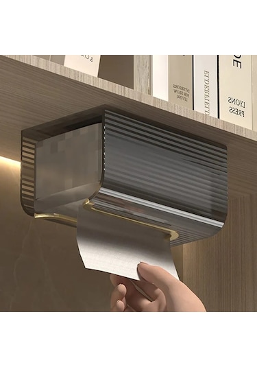 Gold-1pc Lüks Doku Kutusu Duvara Monte Akrilik Şeffaf Doku Kutusu Masa Peçete Tutucu Banyo Kağıt Kutusu Kağıt Mendil Dağıtıcı
