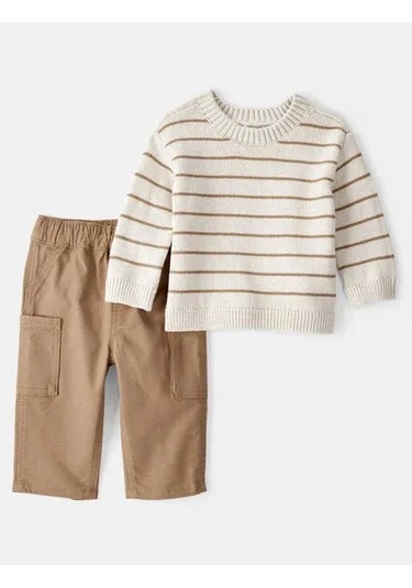 Erkek Bebek 2'li Set Ctr-1t604210 Ekru