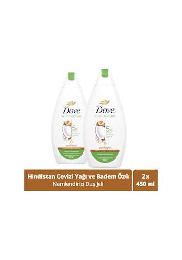 Dove Hindistan Cevizi ve Badem Özü Nemlendirici Duş Jeli 2 x 450 ML
