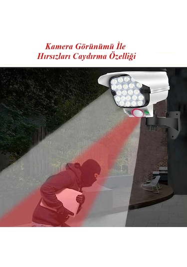 Kamera Görünümlü Solar Aydınlatma 4,7m Kablolu Kumandalı