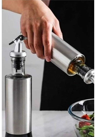 Cam Yağdanlık 300 Ml Zeytinyağı & Sirke Şişesi, Akıtma Uçlu Çok Renkli