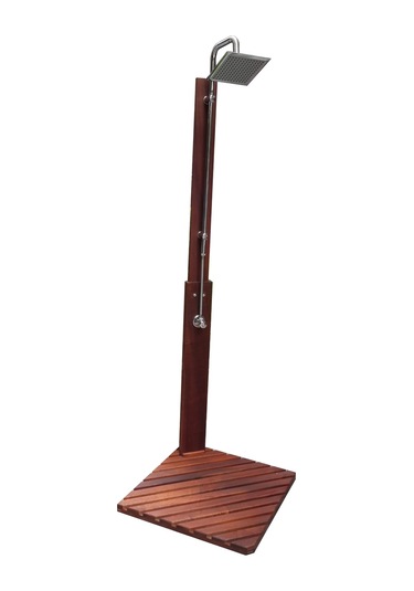 Havuz Duşu Kare Lüks Ahşap Duş Sistemi