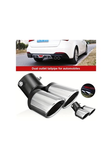 Elmpaly Kavisli Eğimli Ağız Kırmızı Mavi Evrensel Egzoz Redüktörü Modifiye Malzemeleri