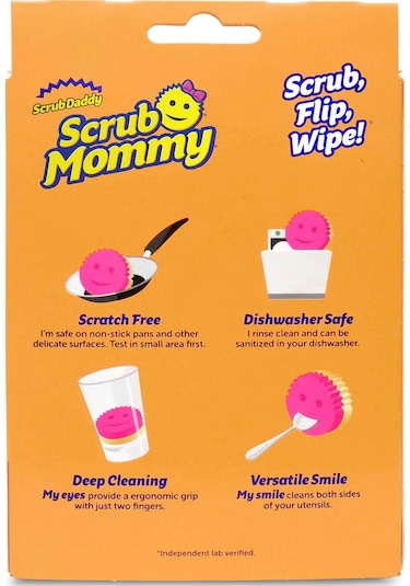 Scrub Mommy Çift Yüzeyli Bulaşık Süngeri Pembe