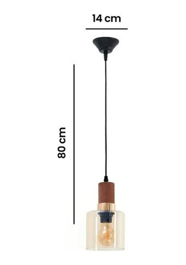 Correx Simurg Tekli Cam Sarkıt Kahverengi / Siyah