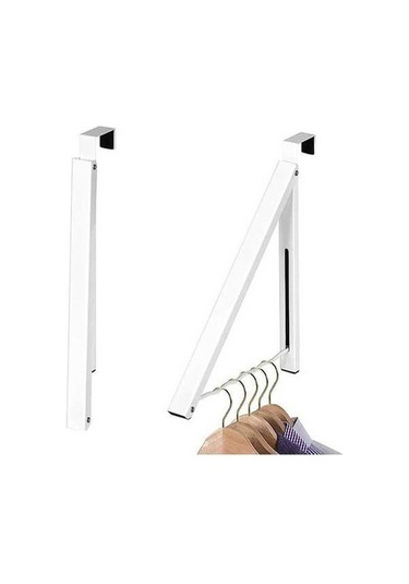 Dancemonkey Cbtx Matkapsız Metal Kapı Kancası, Katlanabilir Elbise Askısı Ve Düzenleyici - Beyaz Beyaz