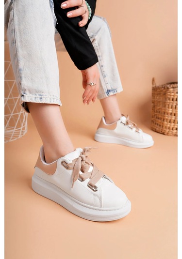 Luis A Costa Lc105 Bej/beyaz Bağcıklı Kadın Ayakkabı Renkli