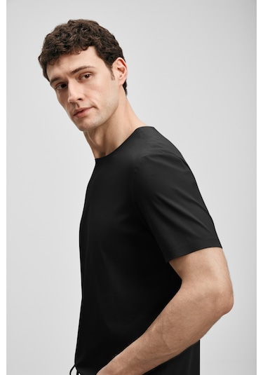 Lufian Nuvor Hi- Tech Performance Dikişsiz T- Shirt Siyah 111020319100100