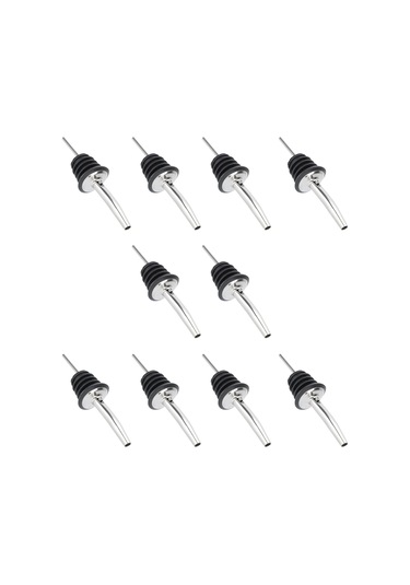 Kosona 304 Paslanmaz Çelik Şarap Pourer, Silikon Kapaklı Sızıntısız Döküm, Mutfak Ve Bar İçin 10 Adet Diğer