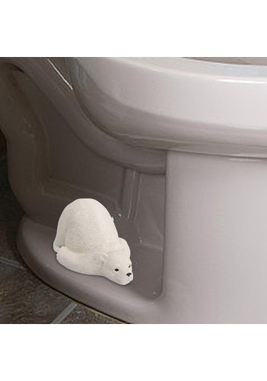 Trendooze Beyaz Dekorasyon Kutup Ayıları Wc Cıvatası Kapağı Beyaz