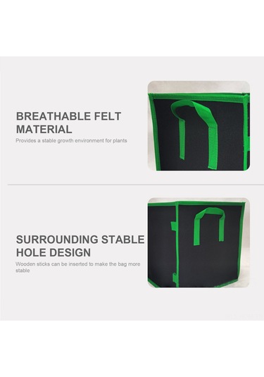 Suofeng 28x28x28cm Kare Keçe Bitki Yetiştirme Torbası - 5 Galon, Katlanabilir, Taşıma Kolaylığı, Çok Amaçlı Kullanım