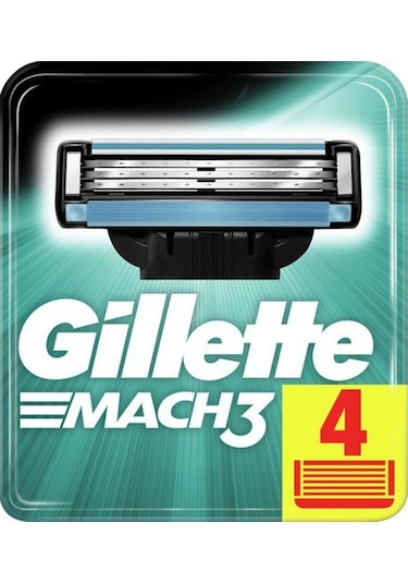 Gillette Mach3 Yedek Başlık 4'lü