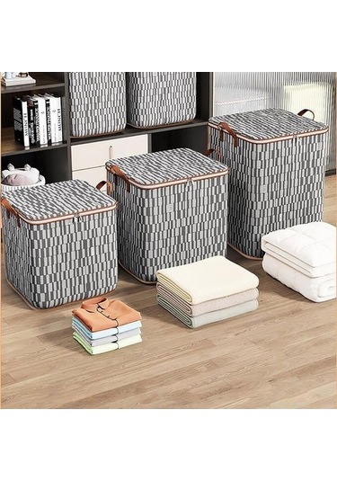 Unimarket Kapaklı Giysi Saklama Çantası, Gardırop Ayırma Saklama Kutusu Taşınabilir Saklama Kutuları, Ev Yatak Odası Battaniye Yatak Saklama Kapları Için Güçlü Saplı Fermuarlı Katlanabilir S Q8rcwv