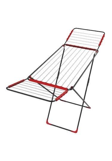 Devecioğlu MM027 Noax Kalın Telli Kanatlı Çamaşır Kurutmalık Kırmızı - Siyah