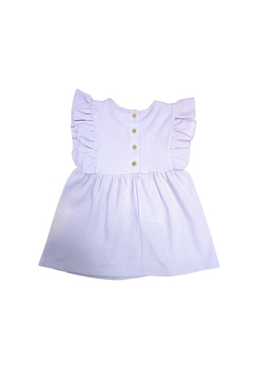 Kolu Fırfırlı Kız Çocuk Elbise LİLA
