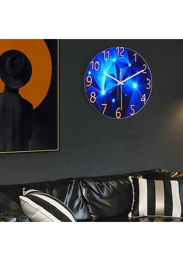 Homyl Modern Asılı Duvar Saati Sessiz Sigara Geçişli D D