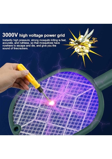 2'si 1 Arada Elektrikli Sineklik Sivrisinek Kovucu Yeşil