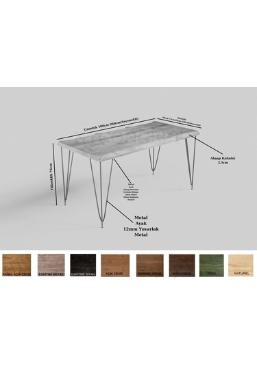 Tena Ntconcept Masif Ağaç Çalışma Masası