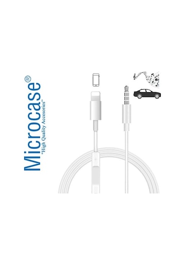 Microcase Ses Kontrol Özellikli Apple iPhone Uyumlu Lightning To Aux Çevirici Mh021