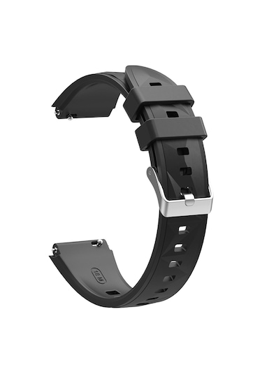 Kilifone - Huawei Gt4 41mm Uyumlu - Kordon 18mm Silikon Kordon Strap Kayış Krd-129 - Beyaz