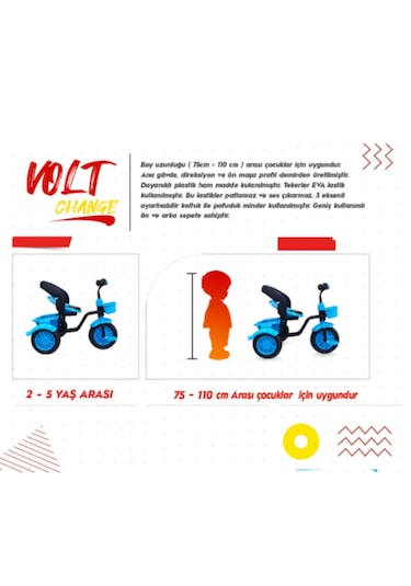 Rival RV503 Volt 3 Tekerlekli Bisiklet