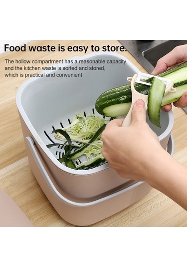 Tongxida Anasıniflı Mutfak Çöp Kutusu Kapaklı Basit Moda Sınıflandırma Çöp Kutusu Gri Gri