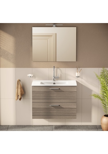 Vitra Mia 75101 Banyo Dolabı Seti, Çekmeceli, 80 Cm, Cordoba Cordoba
