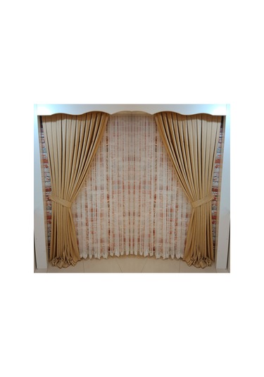 Vizyon Renk Fon Kadife Perde Çift Kanat 1/3 Sık Pileli Dikim V-06 Vizyon