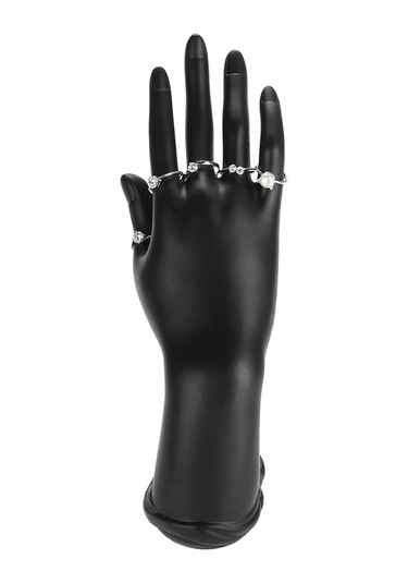 Springsun Siyah Reçine El Maneken, Pürüzlü Lotus Desenli, Takı Sergilama Ve Organize Etme İçin, Ev Ve Mağaza Kullanıma Uygun, 3d Etkili Çok Renkli