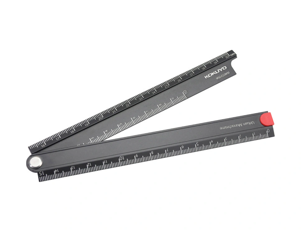Mufunye Etopoo 0-300mm Çelik Alüminyum Katlanabilir Metre, Açı Ve Şekil Ölçer, Taşınabilir Mini Çizim Ve İnşaat Aracı Siyah Dcz-30b