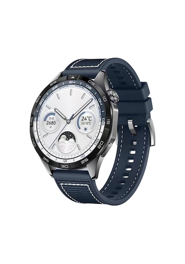 Galaxy Watch 46mm Uyumlu Clo- Krd-102 22mm Silikon Kordon-mavi