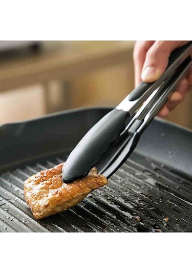 Barbekü Maşa Silikon Uçlu 25 Cm Çok Renkli