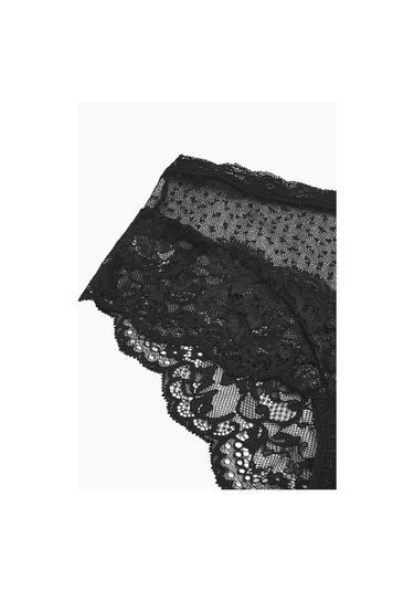 Loya Kadın Siyah Olea Dantelli Külot Siyah