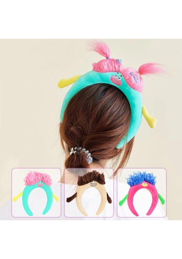 Yeni Peluş Kafa Bandı, Anime Karikatür, Sevimli, Komik Ve Çirkin Saç Bandısarı Çok Renkli