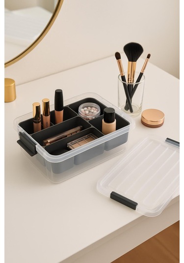 3,20 L Şeffaf Saklama Kutusu & Organizer Düzenleme Kutusu Şeffaf