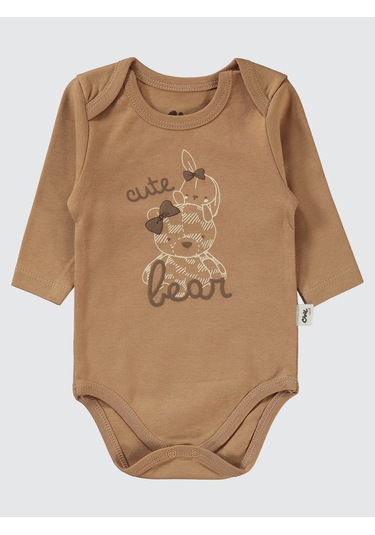 Civil Baby Kız Bebek 3'lü Takım 6-18 Ay Kahve Kahve