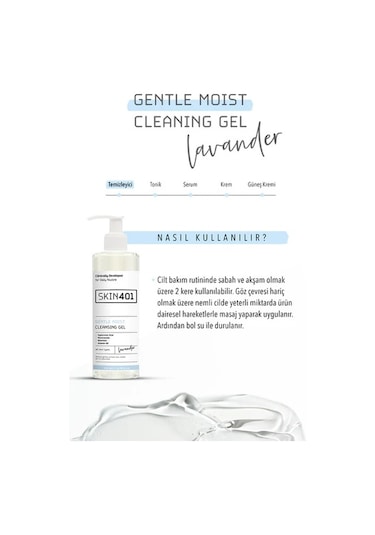 Skin401 Nemlendirici Tazelik ve Parlaklık Veren Yüz Temizleme Jeli 200 ML