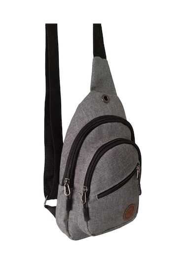 Çapraz Askılı Göğüs Ve Sırt Çantası, Body Bag Omuz Çantası Gri