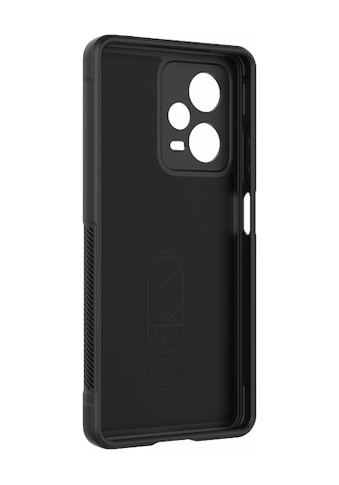 Xiaomi Redmi Note 12 Pro Çin / Global Magic Shield Tpu Flanel Telefon Kılıfı İçin Siyah