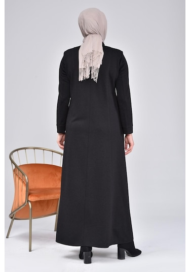 Kadın Büyük Beden Fermuarlı Kışlık Kaban Pardesü 001