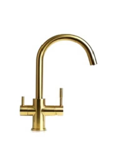 Euromix Arıtıcılı Arıtma Mutfak Eviye Bataryası 3 Yollu Altın