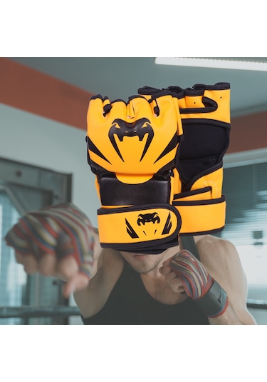 Mma Eldiven Dövüş Eğitim Eldiveni Açık Avuç İçi Boks Eldiven Orag Turuncu