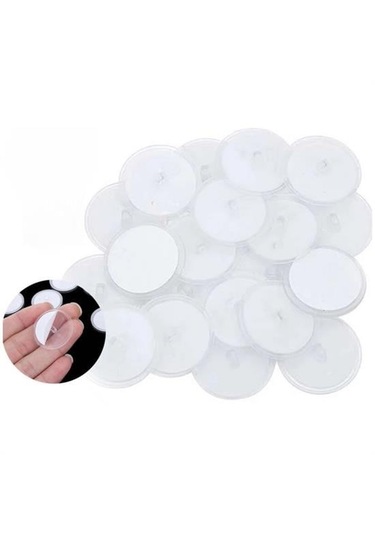 Buffer 20 Adet Şeffafgüçlü Disk Yapışkanlar Askı Şeffaf