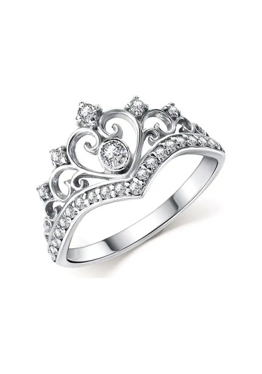 Gold Plaza Jewelry Taç Yüzük Gümüş 148887805 Gri