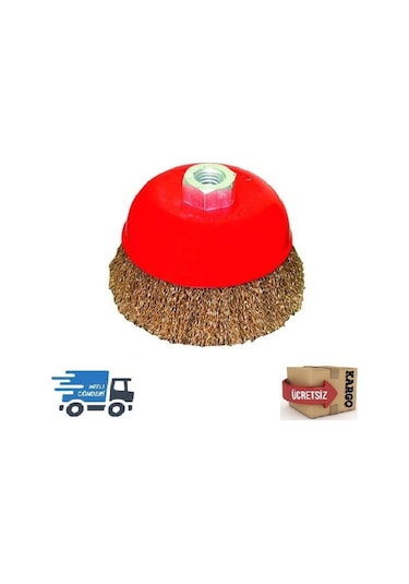 Çanak Daire Tel Fırça Saçaklı 125 Mm